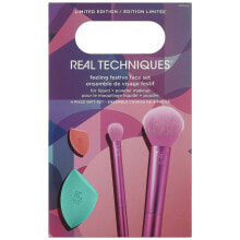 Set of Make-up Brushes Real Techniques Feeling Festive Face 4 Pieces