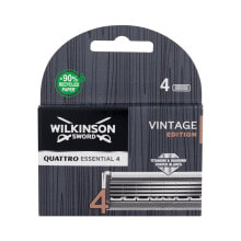 Купить мужские бритвы и лезвия Wilkinson Sword: Wilkinson Sword Quattro Essential 4 Vintage Edition 4 St. ersatzklinge für Herren Ersatzklinge 4 St.