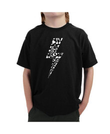 LA Pop Art big Boy's Word Art T-shirt - Lightning Bolt