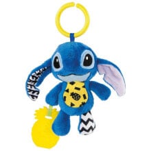 Купить мягкие игрушки для девочек Clementoni: CLEMENTONI Stitch On The Go Plush Rattle