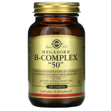Витамины группы В Solgar, Megasorb B-Complex "50", 100 Tablets