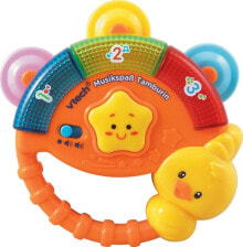 Музыкальные игрушки музыкальная погремушка-бубен - Vtech - Цифры, мелодии, свет, песни. Возраст: от 6 месяцев.