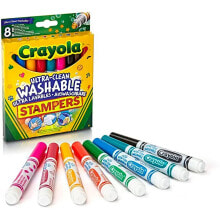 CRAYOLA 8 Ultra Washable Stamped Markers