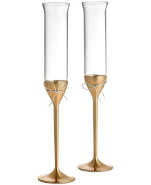 Vera Wang Wedgwood love Knots Gold Toasting Flute Pair