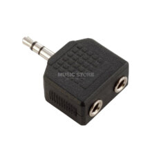 MUSIC STORE Adaptor 2x Stereo Mini Jack Socket - Stereo Mini Jack Plug