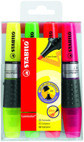 STABILO Textmarker Luminator 71/4 2+5mm Keilspitze sort. 4 St./Pack.