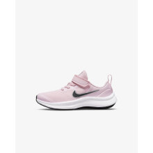Детские демисезонные кроссовки и кеды для девочек кроссовки для девочки Nike розовый цвет, на шнуровке и липучке