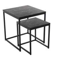 Set of 2 tables Alexandra House Living Black Metal