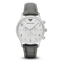 Мужские наручные часы с ремешком Мужские наручные часы с черным кожаным ремешком Armani AR1861 ( 43 mm)