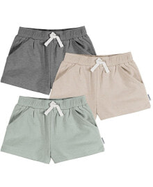 Купить детские шорты для малышей Gerber: Baby Girls Baby Knit Shorts, 3-Pack