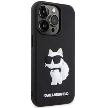 KARL LAGERFELD Klhcp14X3Drkhnk iPhone 14 Pro Max 6.7 Rubber Choupette 3D phone case