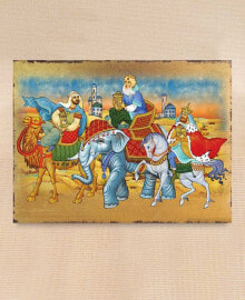 Designocracy icon Three Kings Block Wall Art on Wood 16