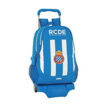 Детские школьные рюкзаки и ранцы для мальчиков школьный рюкзак для мальчиков RCD Espanyol с колесиками, синий цвет