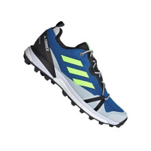 Мужская спортивная обувь для треккинга Мужские кроссовки спортивные треккинговые синие текстильные низкие демисезонные Adidas Terrex Skychaser LT Gtx