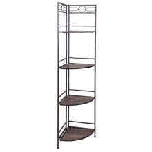 Corner Shelves Alexandra House Living Black Golden Metal MDF Wood 36 x 165 x 50 cm