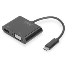 Адаптер USB C — VGA/HDMI Digitus DA-70858