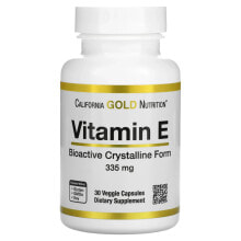 Vitamin E california Gold Nutrition, Bioactive Vitamin E, 335 mg (500 IU), 30 Veggie Capsules