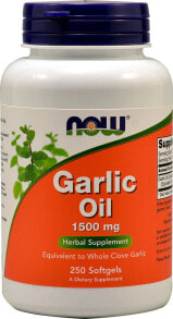 Растительные экстракты и настойки NOW Garlic Oil -- Чесночное масло - 1500 мг - 250 капсул