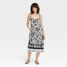 Women's Wide Strap Sleeveless A-Line Dress - Knox Rose