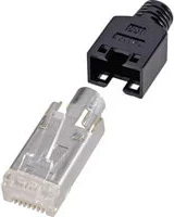 Renkforce H9540.4-10 - RJ45 - Black,Silver,Transparent - Male - Straight - Cat5e - 10 pc(s)