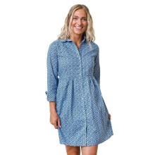 Hope & Henry women's Long Sleeve Button Front Shirt Dress