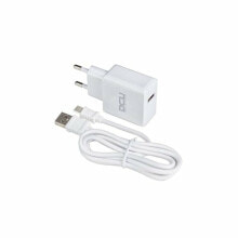 Сетевое зарядное устройство + Кабель USB A — USB C DCU 66826 Белый (1 m)