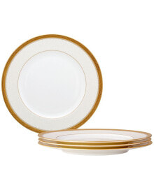 Odessa Gold Set of 4 Dinner Plates, Service For 4