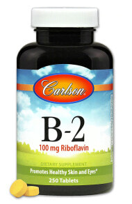 Витамины группы В Carlson Vitamin B-2 Riboflavin Витамин B2 рибофлавин 100 мг 250 таблеток