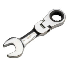 JBM 8 mm stubby articulated combination spanner with ratchet joint