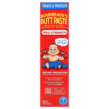 Купить товары для детского здоровья и ухода за малышом Boudreaux's Butt Paste: Diaper Rash Ointment, Max Strength, 4 oz (113 g)