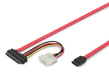 Компьютерные кабели и коннекторы aSSMANN Electronic AK-400112-005-R кабель SATA 0,5 m SATA 22-pin Красный