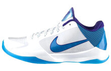 Nike Zoom Kobe 5 Draft Day 实战 低帮 篮球鞋 男款 白蓝 / Кроссовки Nike Kobe 5 Draft Day (Белый, Голубой)
