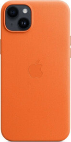 Apple APPLE iPhone 14 Plus Leather Case with MagSafe - Orange