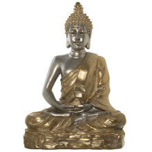 Decorative Figure Alexandra House Living Golden Silver Plastic Buddha 60 x 93 x 138 cm