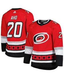 Men's Sebastian Aho Red Carolina Hurricanes 25th Anniversary Authentic Pro Primegreen Player Jersey