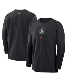 Nike men's Black Baltimore Orioles Authentic Collection City Connect Player Tri-Blend Performance Pullover Jacket