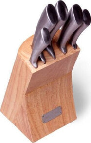 Товары для дома kamille Zestaw noży 5 sztuk w bloku drewnianym Kamille KM-5130