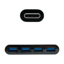 Компьютерные разъемы и переходники Адаптер USB C—USB NANOCABLE 10.16.4401-BK (10 cm) Чёрный