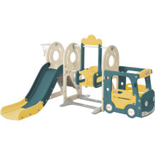 Children's play and sports complexes and slides