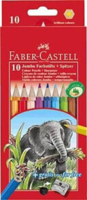 Купить цветные карандаши для рисования для детей Faber-Castell: Faber-Castell Kredki oĹ‚Ăłwkowe Jumbo 10 kolorĂłw