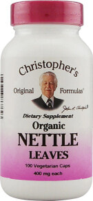 Витамины и БАДы для мужчин christopher's Nettle Leaves Экстракт листьев крапивы 425 мг 100 капсул