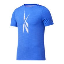 Men’s Short Sleeve T-Shirt Reebok Workout Ready Activchill Blue