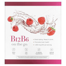 Витамины группы В Youtheory, B12B6 On The Go, Raspberry, 12 Packets, 1 fl oz (30 ml) Each