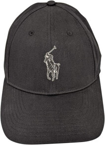 Мужские бейсболки Мужская бейсболка серая с логотипом Polo Ralph Lauren Men's Baseline Performance Cap with Adjustable Back Strap