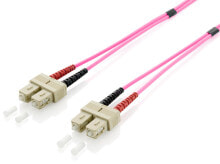 Кабели и разъемы для аудио- и видеотехники Equip 255529 волоконно-оптический кабель 0,5 m OM4 SC Фиолетовый