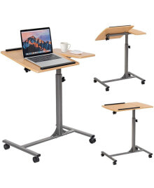 Costway 1PC Adjustable Laptop Notebook Desk Table Stand Holder Swivel Home Office Wheel