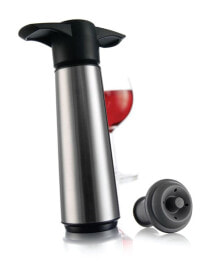 Vacu Vin stainless Steel Wine Saver Pump with 1 Stopper