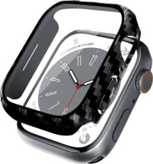 Crong Crong Hybrid Watch Case - Etui ze szkłem Apple Watch 45mm (Carbon)