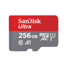 Memory cards for photo and video cameras sanDisk Ultra microSD - 256 GB - MicroSDXC - Class 10 - UHS-I - Grey - Red