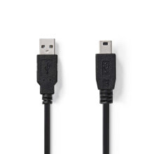 Компьютерные разъемы и переходники Nedis CCGP60300BK30 USB кабель 3 m 2.0 USB A Mini-USB B Черный